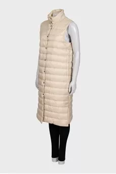 Wool coat with a buttoned vest