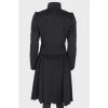 Wool hidden buttons coat