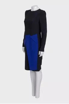 Black dress with blue inserts