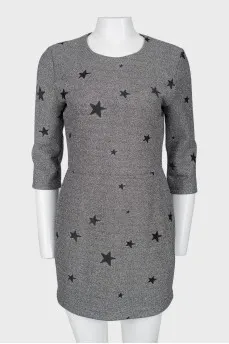 Silver printed dress