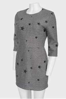 Silver printed dress