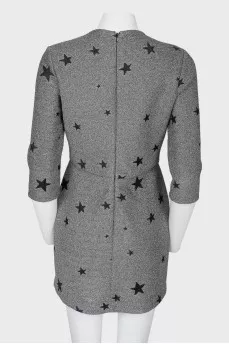 Silver printed dress