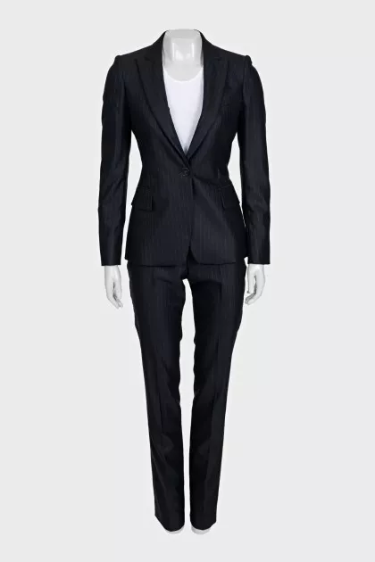 Pinstripe wool trouser suit