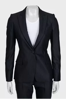 Pinstripe wool trouser suit