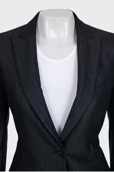 Pinstripe wool trouser suit