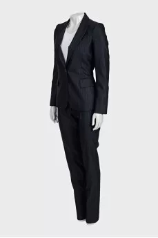 Pinstripe wool trouser suit