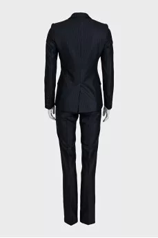 Pinstripe wool trouser suit