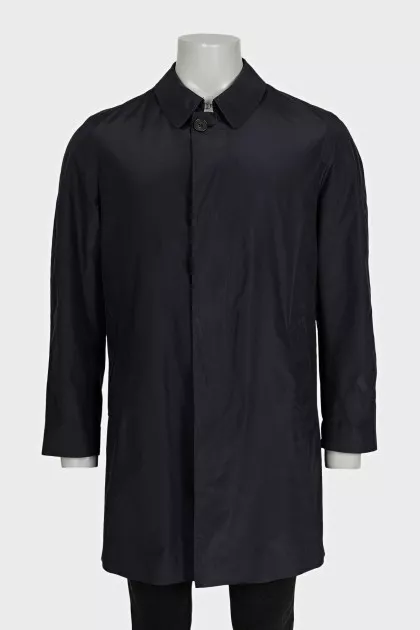 Men's black button-down coat