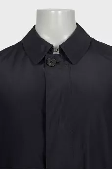 Men's black button-down coat