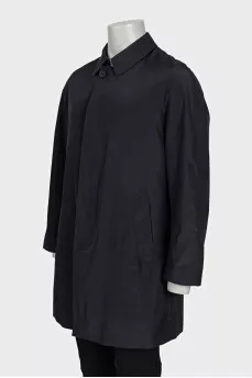 Men's black button-down coat