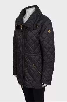 Quilted straight-cut jacket with gold-tone hardware