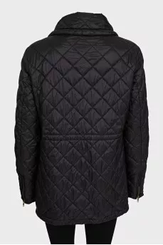 Quilted straight-cut jacket with gold-tone hardware