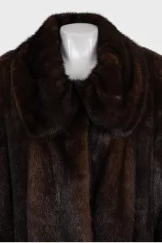 Шуба прямого крою на гачки