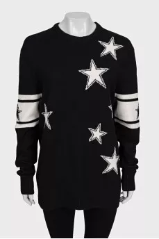 Black sweater with a print