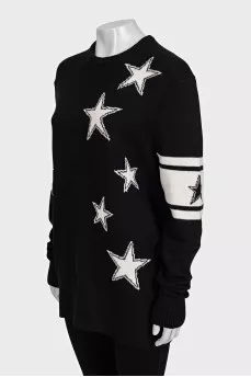 Black sweater with a print