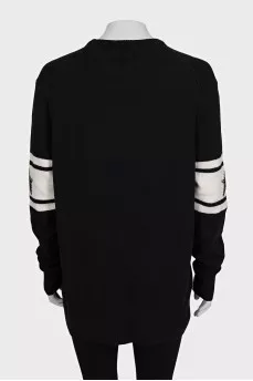Black sweater with a print