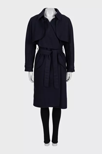 Blue wrap coat