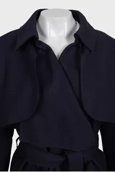 Blue wrap coat