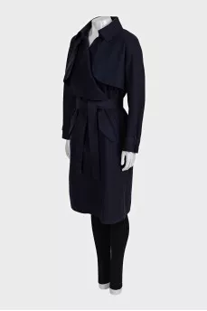 Blue wrap coat