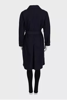 Blue wrap coat