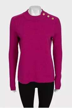 Purple slim-fit jumper