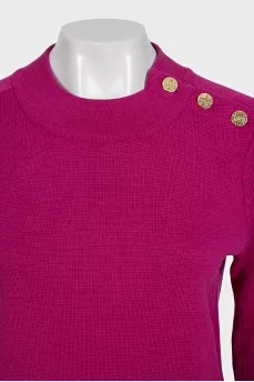 Purple slim-fit jumper