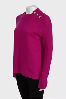 Purple slim-fit jumper
