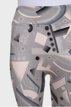 Gray printed leggings