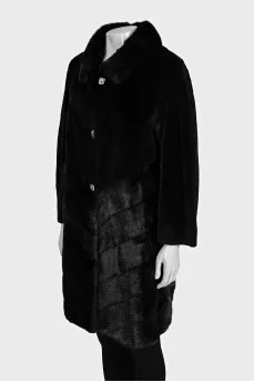 Black fur coat