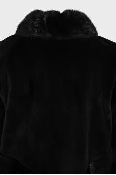 Black fur coat