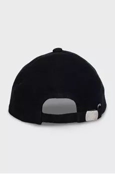 Black cap with gold embroidery