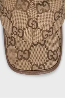 Men's cap with Velcro fastenings in a signature print