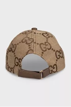 Men's cap with Velcro fastenings in a signature print