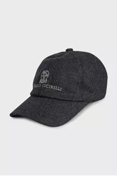 Men's dark gray cap with logo