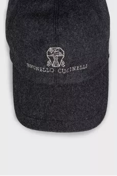 Men's dark gray cap with logo