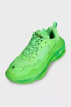Bright green Triple S sneakers