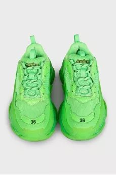 Bright green Triple S sneakers