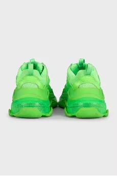 Bright green Triple S sneakers