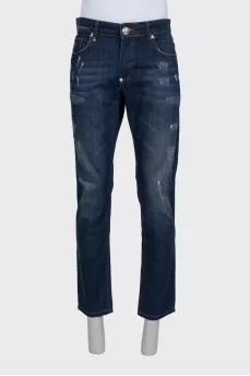 Мужские синие джинсы boot cut