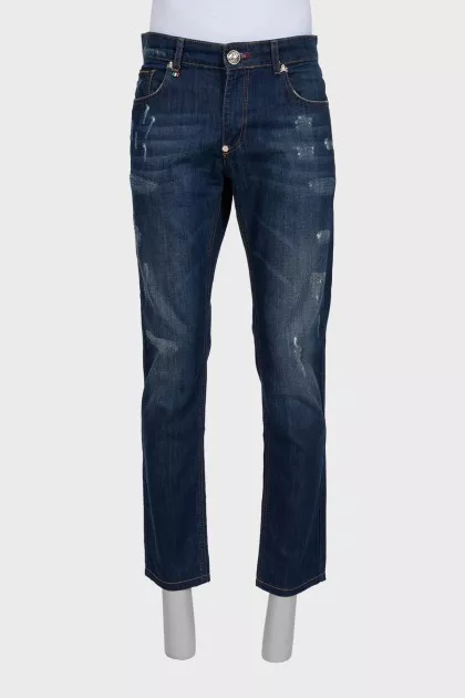 Мужские синие джинсы boot cut