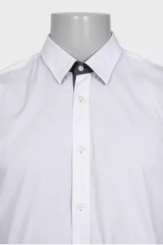 Мужская рубашка белого цвета slim fit