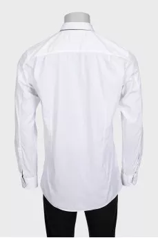 Мужская рубашка белого цвета slim fit