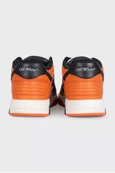 Out of Office orange leather sneakers