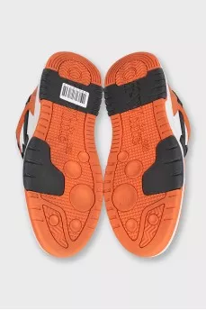 Out of Office orange leather sneakers
