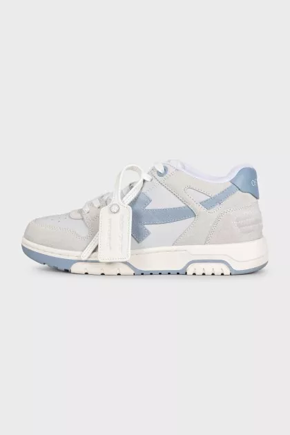 White and blue Out of Office sneakers