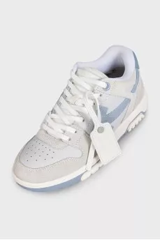 White and blue Out of Office sneakers