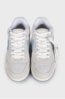 White and blue Out of Office sneakers