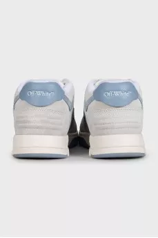 White and blue Out of Office sneakers