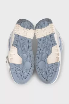 White and blue Out of Office sneakers