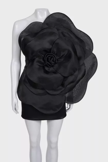 Black Camellia Lisa Dress